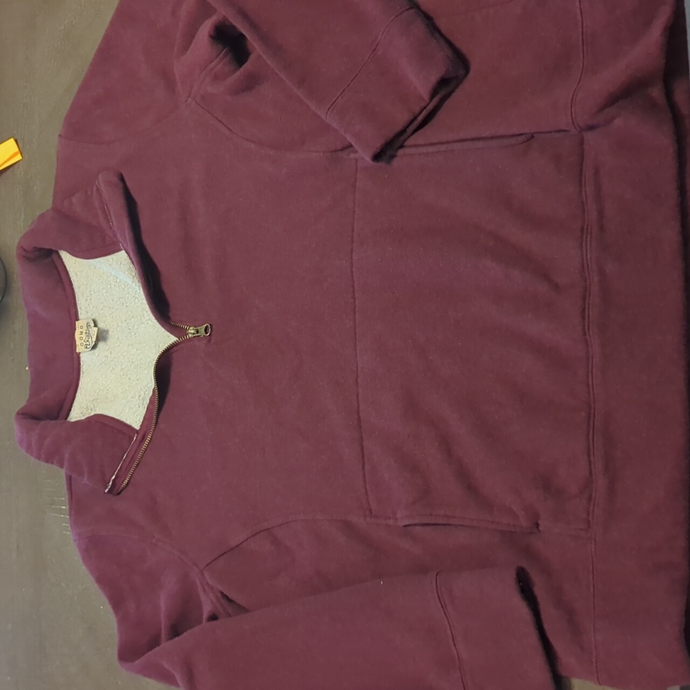 Como Vintage Maroon Half-Zip Sweater